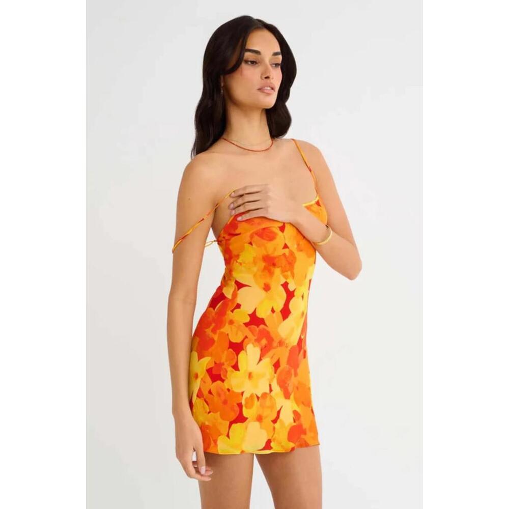 NWT! Rumored Vintage Slip Mini Dress in Heatwave Size Large
